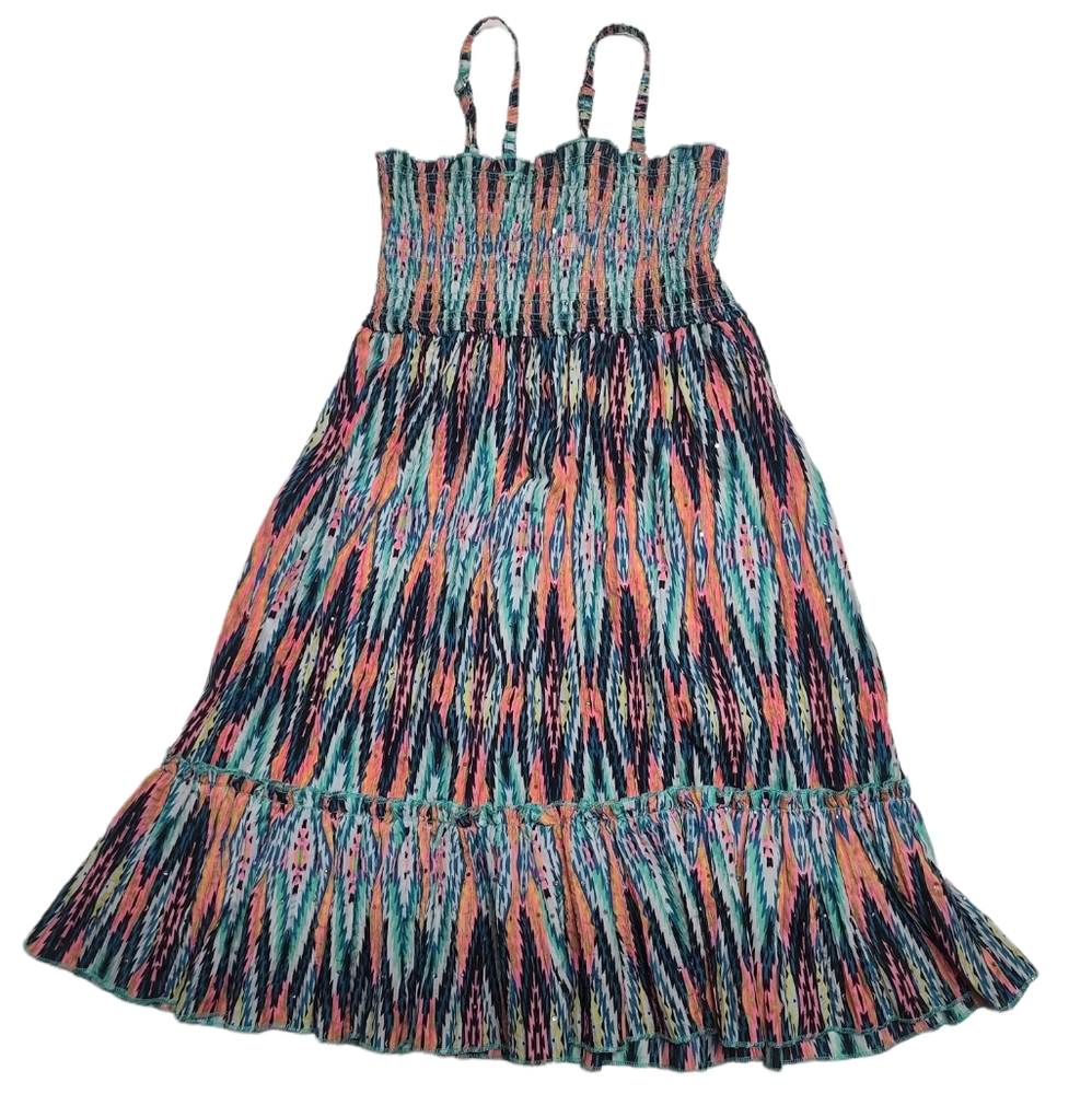 Extremely Me Dress for Girls Multi Color Smock Bodice Ruffle Hem Size 5 …